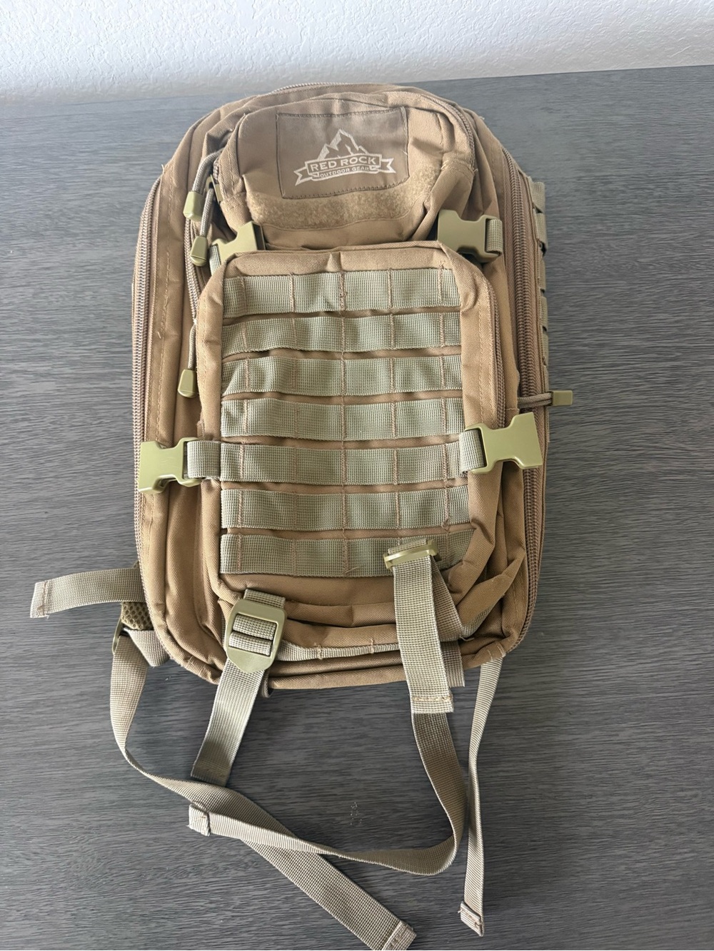 RedRock Tactical Backpack in Tan — Durable MOLLE Daypack